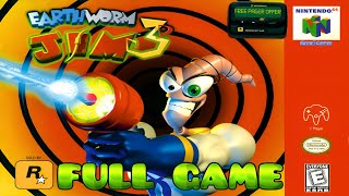 Earthworm Jim 3D N64 100 Gameplay Walkthrough FULL GAME 4K60ᶠᵖˢ🔴 [upl. by Maryjo31]