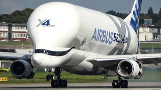 AIRBUS BELUGA XL LANDING and Departure  THE FLYING WHALE 4K [upl. by Adniralc691]