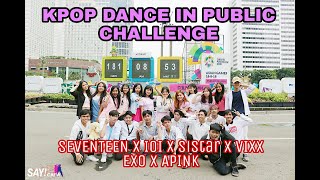 KPOP DANCE IN PUBLIC  Seventeen x IOI x SISTAR × EXO × VIXX × APINK  SAYCREW Valentine Project [upl. by Laurance591]