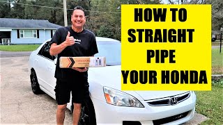 How to install a test pipe on your 7th Gen Honda Accord hondaaccord straightpipehonda [upl. by Bandur]