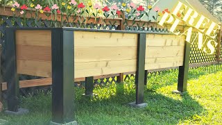 How To Build An Elevated Raised Garden Bed  DIY Planter Box With Free Plans [upl. by Vassili]