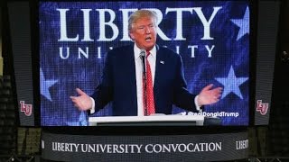 Donald Trump courts evangelicals misquotes Bible [upl. by Hesta]