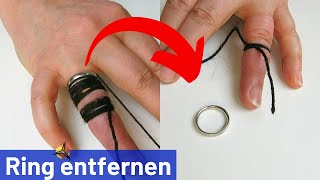 Ring vom Finger entfernen  abziehen Fadentrick [upl. by Rehtul]