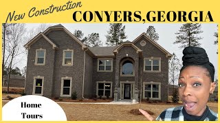 New Construction in Conyers Georgia  400k  500k  Rockdale County GA  Home Tours [upl. by Charmaine782]