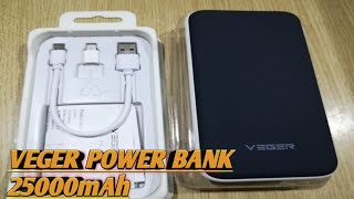 VEGER POWERBANK 25000mAh  UNBOXING [upl. by Enilaf]