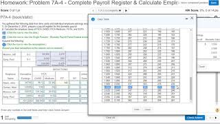 Problem 7A4 Complete a Payroll Register amp Calculate Employer Payroll Taxes [upl. by Hanus]