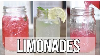 3 RECETTES DE LIMONADES RAFRAICHISSANTES [upl. by Aiykan290]