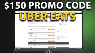 Best Uber Eats Voucher  150 Promo Code Free Food [upl. by Naujtna150]