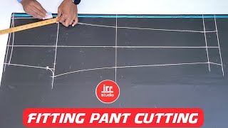 Fitting Pant Cutting Full Tutorial  How To Cut Slim Fit Pant   Pant Cutting And Stitching [upl. by Ena153]