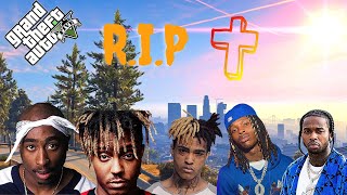 Famous rappers death recreated in GTA 5 XXXTentacion King VON Juice Wrld 2PAC Pop Smoke [upl. by Kcim618]