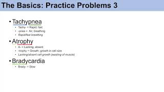 Medical Terminology  The Basics  Lesson 1  Practice and Example Problems [upl. by Ajnin809]