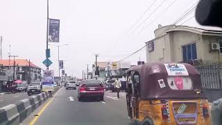 Lagos Nigeria driving on adenira ogunsanya surulere Lagos [upl. by Field]