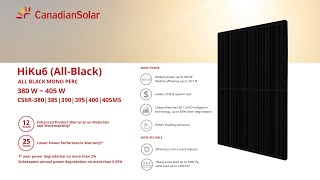 Green Energy Trading Canadian Solar HiKu6 CS6R395MS Solar Module [upl. by Celik12]