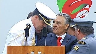 Portuguese president collapses during speech to military [upl. by Felty]