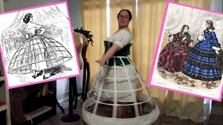 Bridal Hoop Rehab Making an 1850s Crinoline from a Bridal Petticoat [upl. by Amabelle]