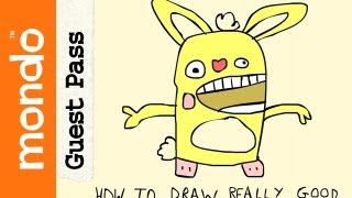 Mondo Guest Pass How To Draw Really Good  Cuddles from Happy Tree Friends [upl. by Sella]