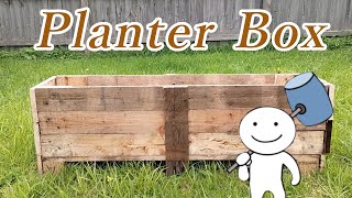 How to build a planter box from wooden pallet Its NO cost [upl. by Clymer892]