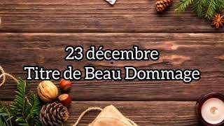 23 décembre Lyrics de Beau Dommage [upl. by Lissner]