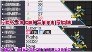 Pokemon Radical Red v22a Shiny Riolu Location  How To Evolve Riolu To Lucario Happiness Evolution [upl. by Parent]