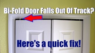 Fix A BiFold Door That Falls Out Of Track [upl. by Ahsiak926]