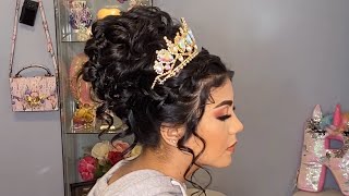 Peinado para Quinceañera ✨  Tutorial de Peinado Pasó a Paso  Rosita Rodriguez [upl. by Dyna979]