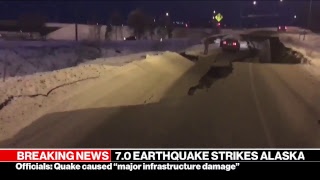 Alaska Earthquake 70 magnitude quake tsunami warning in Anchorage  ABC News [upl. by Agathe]