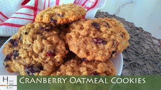 Cranberry Oatmeal Cookies  Homefoodeats [upl. by Annasor]