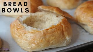 HOW TO MAKE HOMEMADE BREAD BOWLS  BREAD RECIPE [upl. by Mendes419]