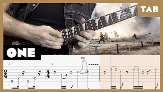 Metallica  One  Guitar Tab  Lesson  Cover  Tutorial [upl. by Aracal]