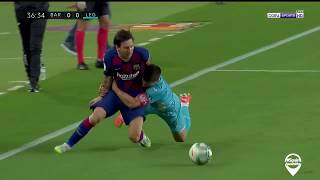 Messi Gets RugbyTackled by Unai Bustinza from Leganés [upl. by Osner113]