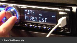 Sony CDXGT700HD CD Receiver Display and Controls Demo  Crutchfield Video [upl. by Neelram]