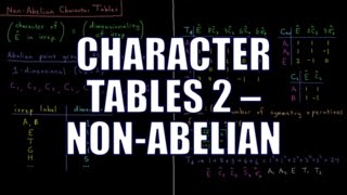 Quantum Chemistry 1212  Character Tables 2 NonAbelian [upl. by Notsirhc797]