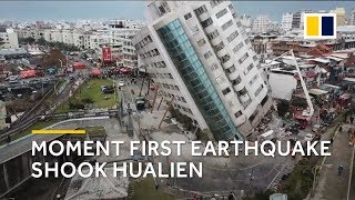 Taiwan earthquake 2018 panic and fear as first deadly quake hit Hualien [upl. by Iraj]