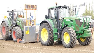 2015 John Deere 6150M Tractor Pulling a 2018 Fendt 828 Vario Tractor [upl. by Memory195]