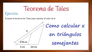 Ejercicios de teorema de Tales Triángulos semejantes [upl. by Colson]