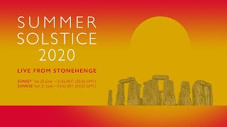 Sunset  Summer Solstice 2020 at Stonehenge [upl. by Baoj]