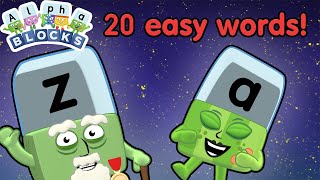 20 easy words for kids  Beginners Red Level  Learn to Read  officialalphablocks [upl. by Methuselah]