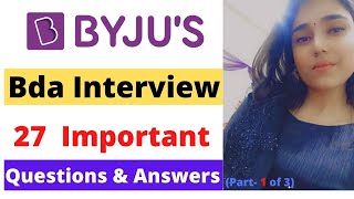 Byjus bda interview questions and answers  Part 1 of 3  Rachna Pandey [upl. by Arrio]