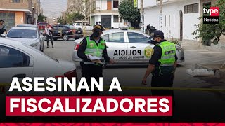 Dos fiscalizadores del Callao fueron asesinados [upl. by Akinert]