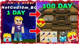 I Spent 100 DAYS  Skyblock Blockman Go [upl. by Glenine]