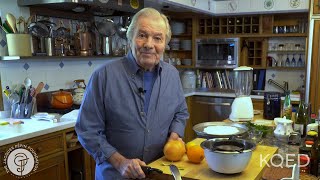 Candied orange peel with chocolate  Jacques Pépin Cooking At Home  KQED [upl. by Eeznyl473]