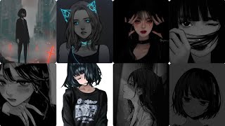 dark anime girl profile piccute anime girlfb profil picture Whatsapp dp cute anime subscribe😍 [upl. by Epilif]