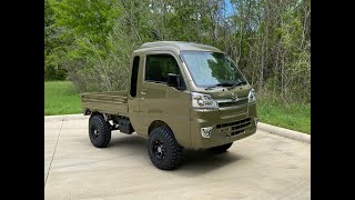 2018 Khaki Daihatsu Hijet Jumbo Cab  Japanese Mini Trucks for Sale Mini Truck 2quot Lift Kit [upl. by Eirbua]