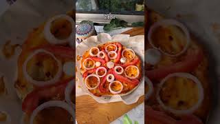 Air fryer pizza 🍕 trendingshorts [upl. by Naihr]