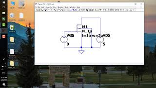 Lecture 10  LTSpice simulation of NMOS PMOS IV curves M2v4 [upl. by Bennet]