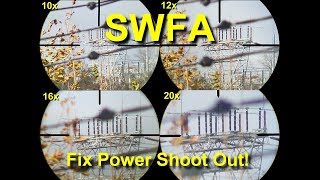 SWFA Fixed Power Shootout 10x 12x 16x 20x  First Person POV  CDoes [upl. by Harikahs691]