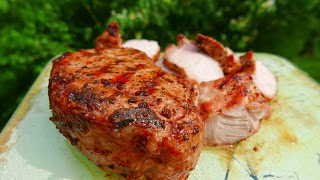 Grilled Pork Chops Recipe with Mustard Marinade [upl. by Yedoc]