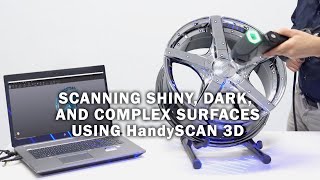 Scanning Shiny Dark or Complex Surfaces Using Creaform HandySCAN 3D Scanner [upl. by Agemo]