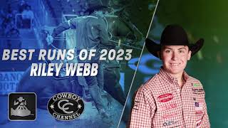 PRCA TieDown Roping World Champion Riley Webbs Best Runs of 2023 [upl. by Ocirled]