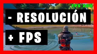 Como cambiar la RESOLUCION de Fortnite y ganar mas FPS SOLUCIÓN 2020 [upl. by Aiak]